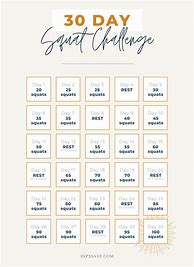 Image result for Squat Challenge per Day Chart