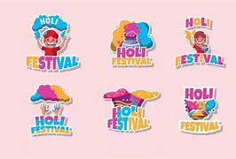 Image result for Holi Colorful Stickers