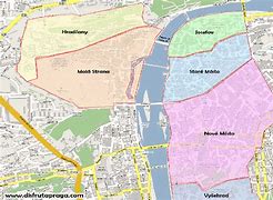 Image result for Prague Districts Map