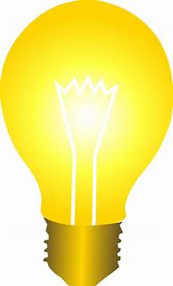 Image result for Yellow Light Bulb Clip Art
