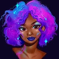 Image result for Black Galaxy Girl Drawing