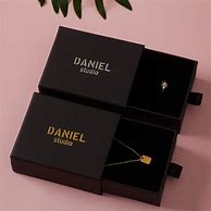 Image result for 3X3 Black Jewelry Box with Logo
