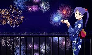 Image result for Firework New Year Anime