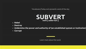 Image result for Subverted Meaning