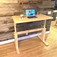 Image result for Height Adjustable Standing Desk Wood DYI