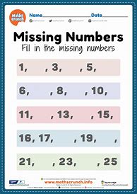 Image result for Kindergarten Math Worksheets Missing Numbers