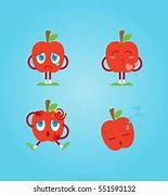 Image result for Red Apple Cartoon Black Background