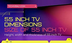 Image result for How Big Is 55-Inch TV