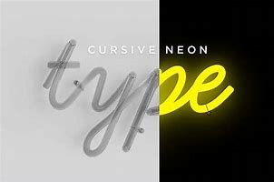 Image result for Neon Cursive Font