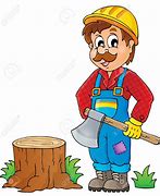 Image result for Wood Cutter Clip Art