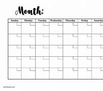 Image result for Blank Monthly Calendar Printable