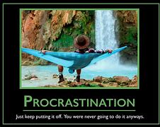 Image result for Procrastination Demotivational Poster