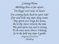 Image result for MA I AM Coming Home Poem