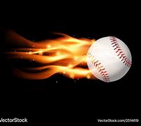 Image result for Flaming Baseball Vector