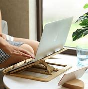 Image result for Wooden Wall Mounted Adjustable Laptop Stand