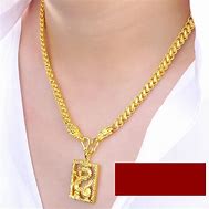 Image result for Men's 24K Gold Necklace