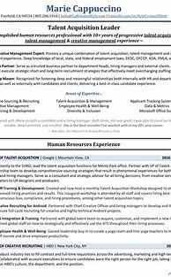 Image result for Resume Template for Director of Talent Acquisition