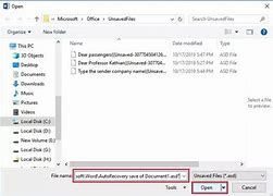 Image result for How to Open Unsaved Word Document