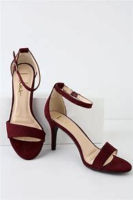 Image result for Burgundy Ankle Strap Heels