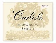 Image result for Carlisle Syrah Sonoma County