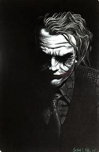 Image result for Joker Comic Book Art Black and White