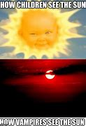 Image result for Teletubby Sun Meme
