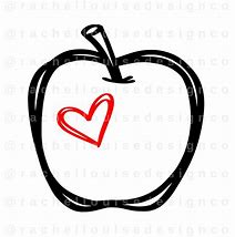 Image result for Heart Apple Outline