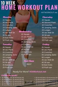 Image result for At Home Workout Plan