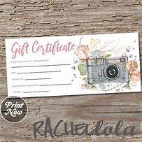 Image result for Photography Gift Card