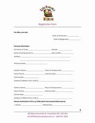 Image result for Day Care Registration Form