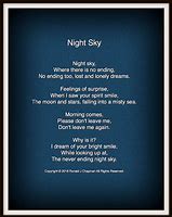 Image result for Poems About Night Sky
