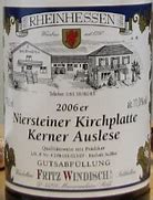 Image result for Fritz Windisch Niersteiner Kirchplatte Kerner Auslese