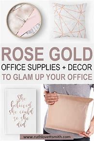 Image result for Rose Gold Office Decor