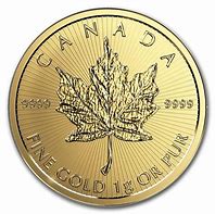 Image result for 1 Gram Gold Maple Leaf
