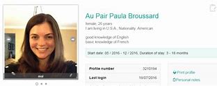 Image result for AU Pair Profiles Examples