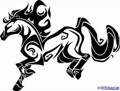 Image result for Tribal Horse Stencil