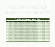 Image result for Attendance Punch Card