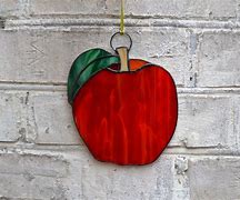 Image result for Stained Glass Apple Pattern