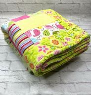 Image result for Quilt Reversible Yellow Lime Green Pink