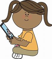 Image result for Child On iPad Clip Art