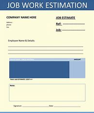 Image result for Free Printable Job Estimate Form Template