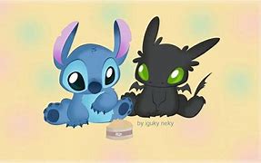 Image result for Tattoo Flash of Stitch and Toothless