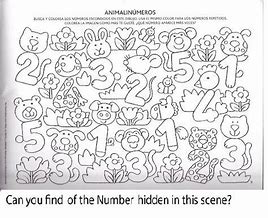 Image result for Find the Hidden Numbers 1 to 9 for Preschoolers