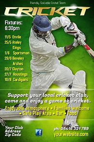 Image result for Blank Cricket Poster