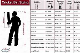 Image result for Cricket Size Chart Boys