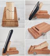 Image result for Wood Phone Stand Design