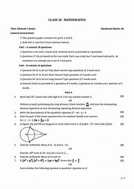 Image result for Maths Sample Paper Class 10