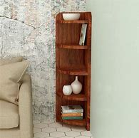 Image result for 5 Tier Wooden Corner Shelf