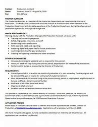 Image result for Production Assistant Contract Template
