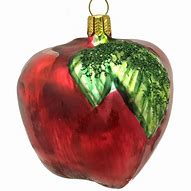 Image result for Glass Apple Ornament